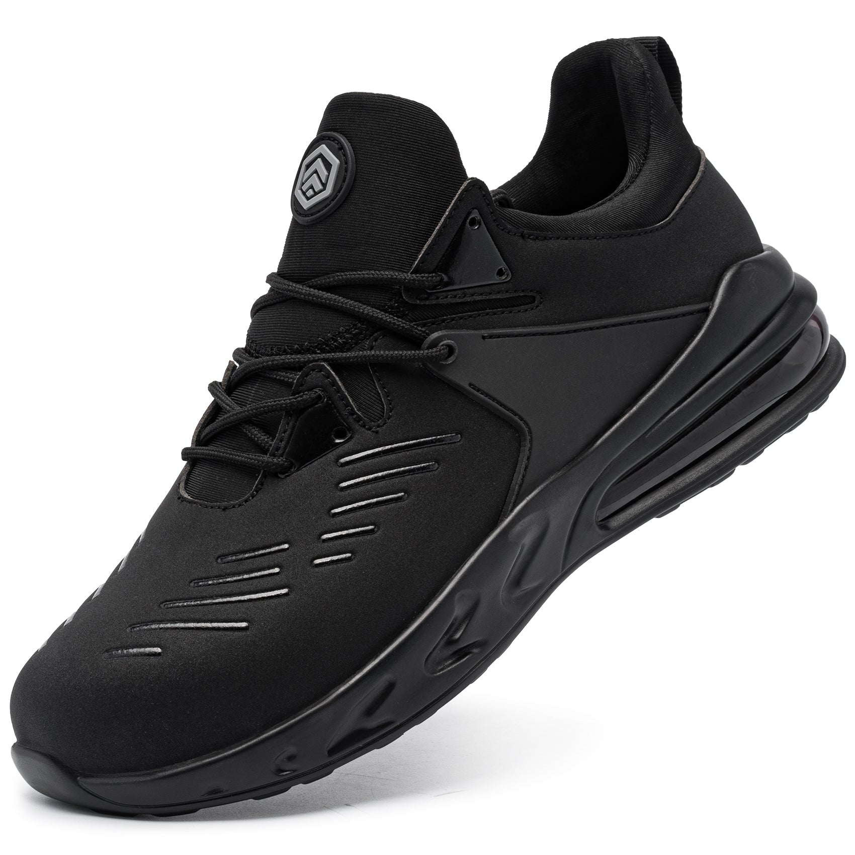 Men's Steel Toe Shoes Anti-slip Work Sneakers Athletic Durable Lightweight Comfortable One Stirrup Rugged Air Cushion Shoes #11229-1