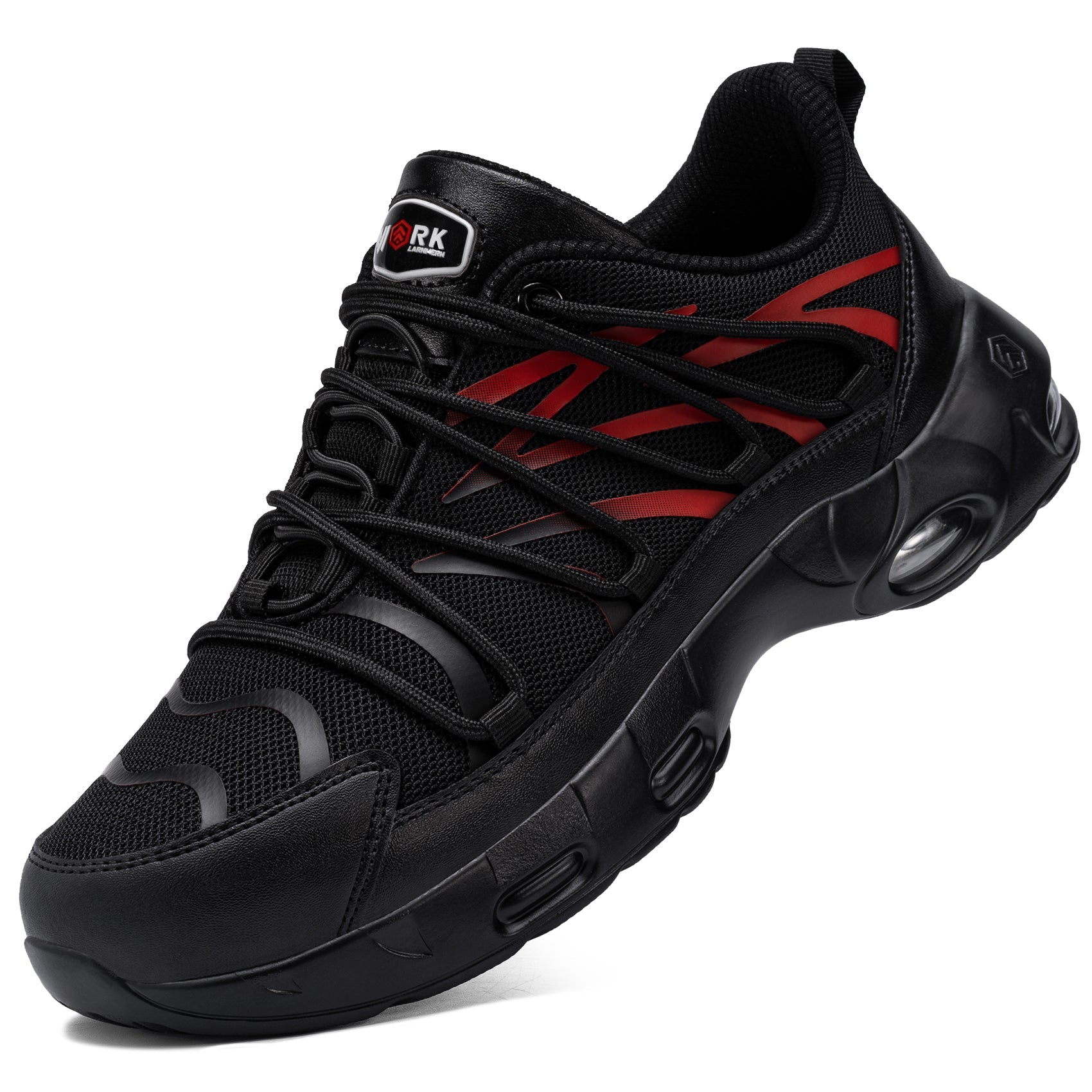 Steel Toe Safety Shoes for Men Lightweight Air Cushion Colorful Fashion Detachable Shoelace Sneakers #31327