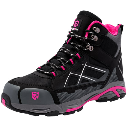 Women's Steel Toe Boots Work Puncture Resistant Slip Resistant Safety Boots Fashionable Comfortable Outdoor Hiking Work Boots #170202K