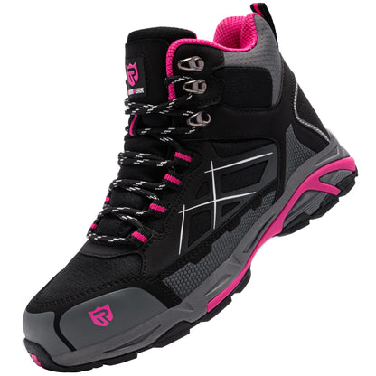 Women's Steel Toe Boots Work Puncture Resistant Slip Resistant Safety Boots Fashionable Comfortable Outdoor Hiking Work Boots #170202K