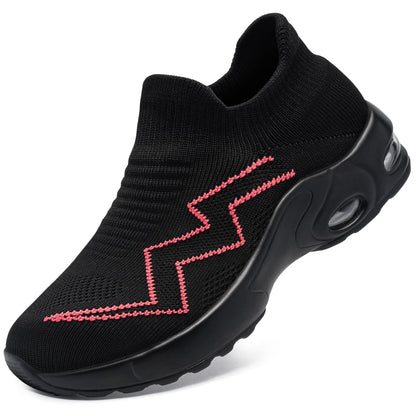Steel Toe Work Shoes for Women Slip On Lightweight Comfortable Air Cushion Casual Sneakers #21021