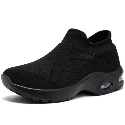 Steel Toe Work Shoes for Women Slip On Lightweight Comfortable Air Cushion Casual Sneakers #21021