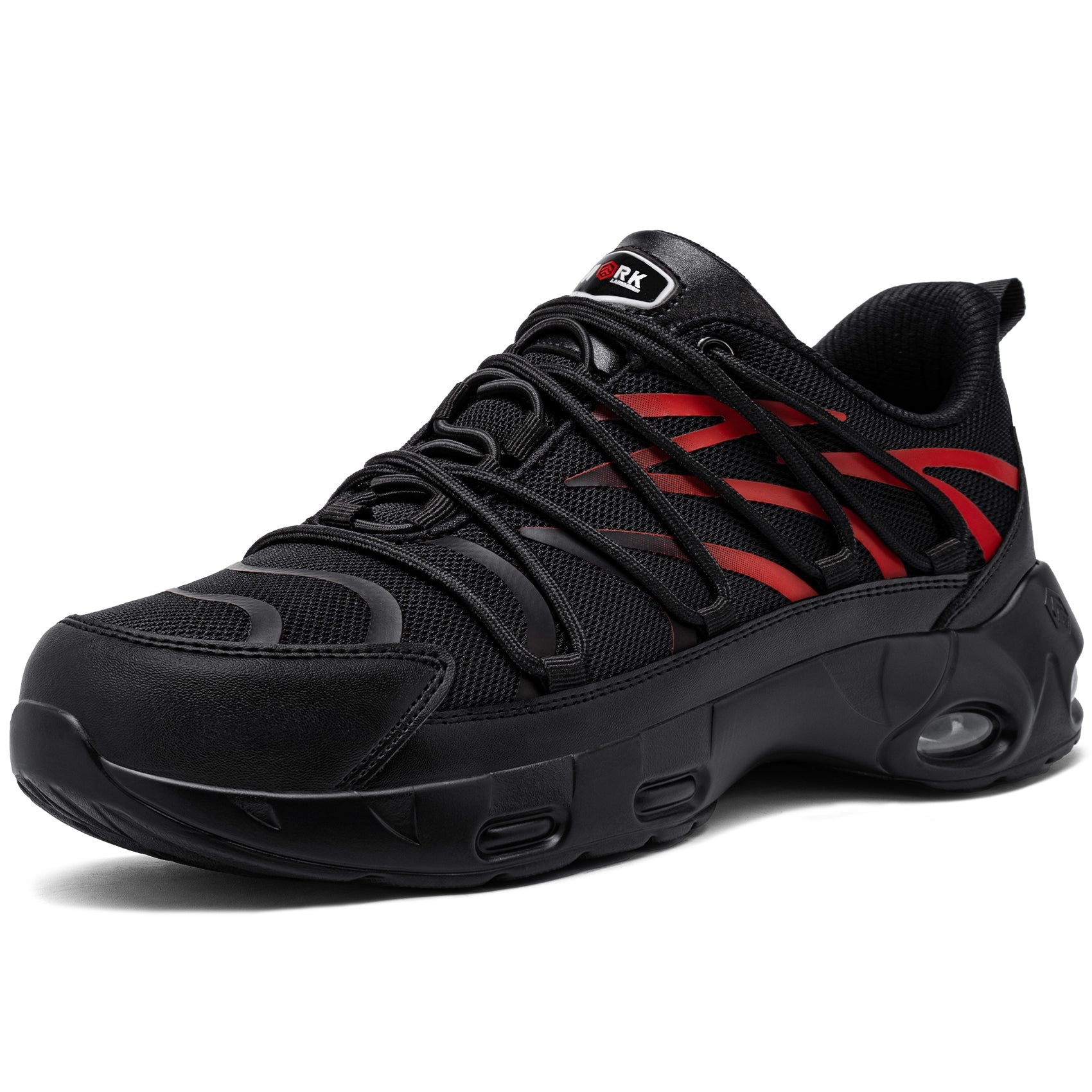 Chaussures de sécurité à embout en acier pour hommes, légères, coussin d'air, colorées, à la mode, lacets détachables, baskets #31327