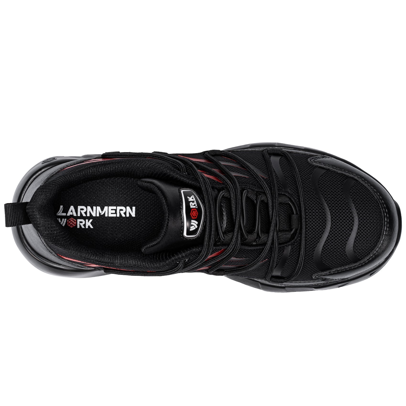Chaussures de sécurité à embout en acier pour hommes, légères, coussin d'air, colorées, à la mode, lacets détachables, baskets #31327
