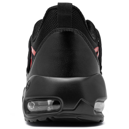 Chaussures de sécurité à embout en acier pour hommes, légères, coussin d'air, colorées, à la mode, lacets détachables, baskets #31327
