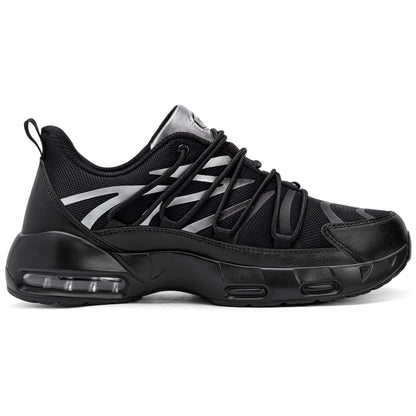 Chaussures de sécurité à embout en acier pour hommes, légères, coussin d'air, colorées, à la mode, lacets détachables, baskets #31327