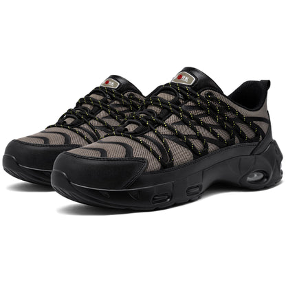 Chaussures de sécurité à embout en acier pour hommes, légères, coussin d'air, colorées, à la mode, lacets détachables, baskets #31327