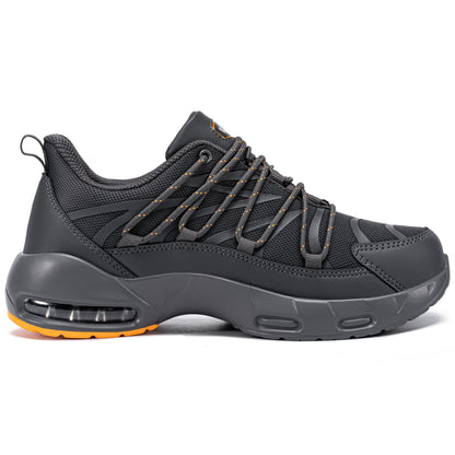 Chaussures de sécurité à embout en acier pour hommes, légères, coussin d'air, colorées, à la mode, lacets détachables, baskets #31327