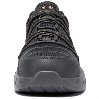 Chaussures de sécurité à embout en acier pour hommes, légères, coussin d'air, colorées, à la mode, lacets détachables, baskets #31327