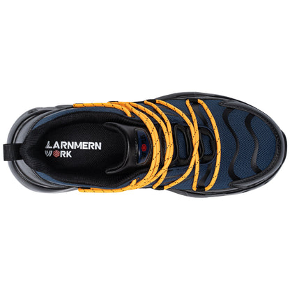 Chaussures de sécurité à embout en acier pour hommes, légères, coussin d'air, colorées, à la mode, lacets détachables, baskets #31327