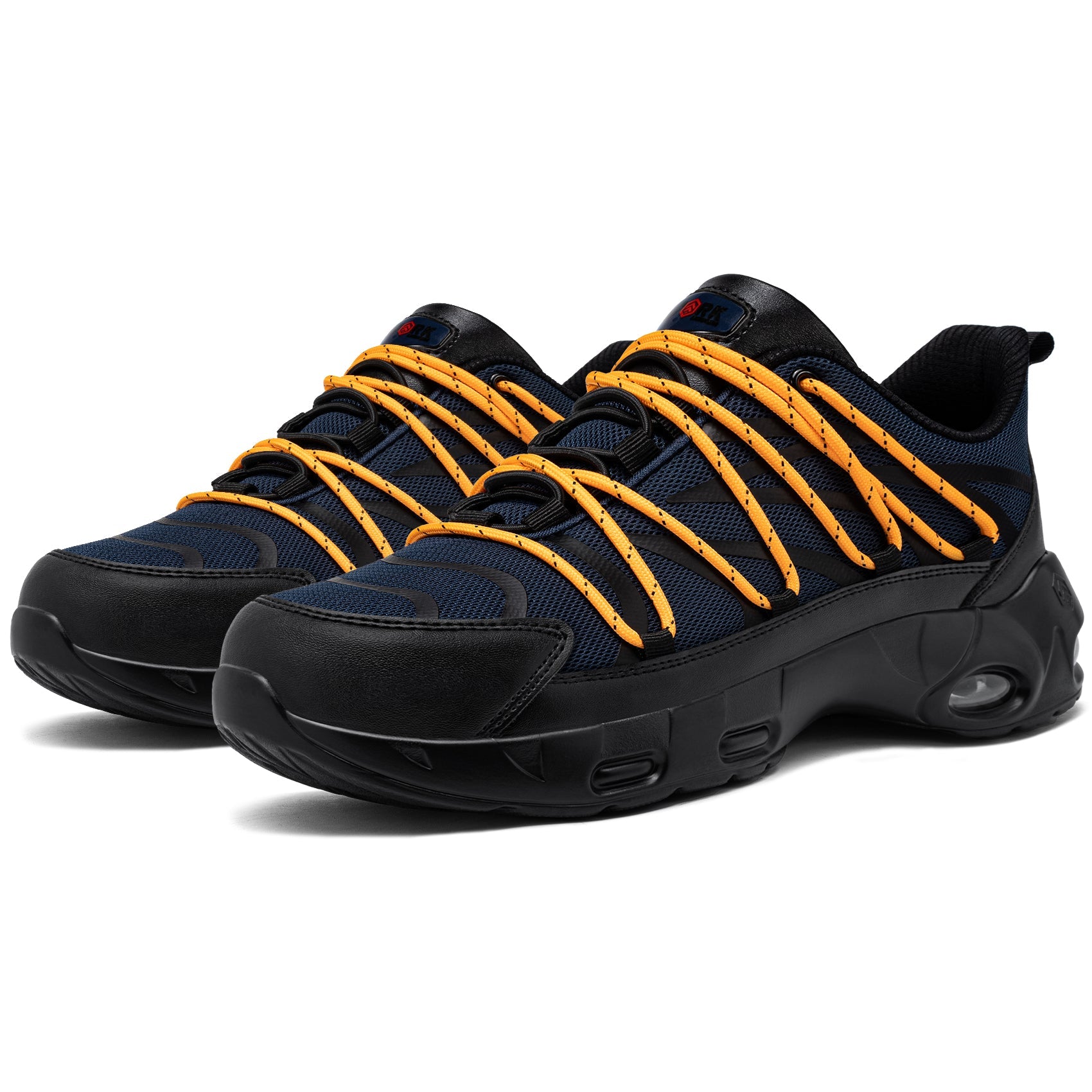 Chaussures de sécurité à embout en acier pour hommes, légères, coussin d'air, colorées, à la mode, lacets détachables, baskets #31327