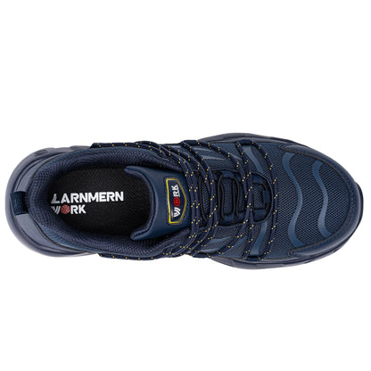 Chaussures de sécurité à embout en acier pour hommes, légères, coussin d'air, colorées, à la mode, lacets détachables, baskets #31327