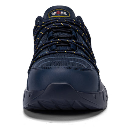 Chaussures de sécurité à embout en acier pour hommes, légères, coussin d'air, colorées, à la mode, lacets détachables, baskets #31327