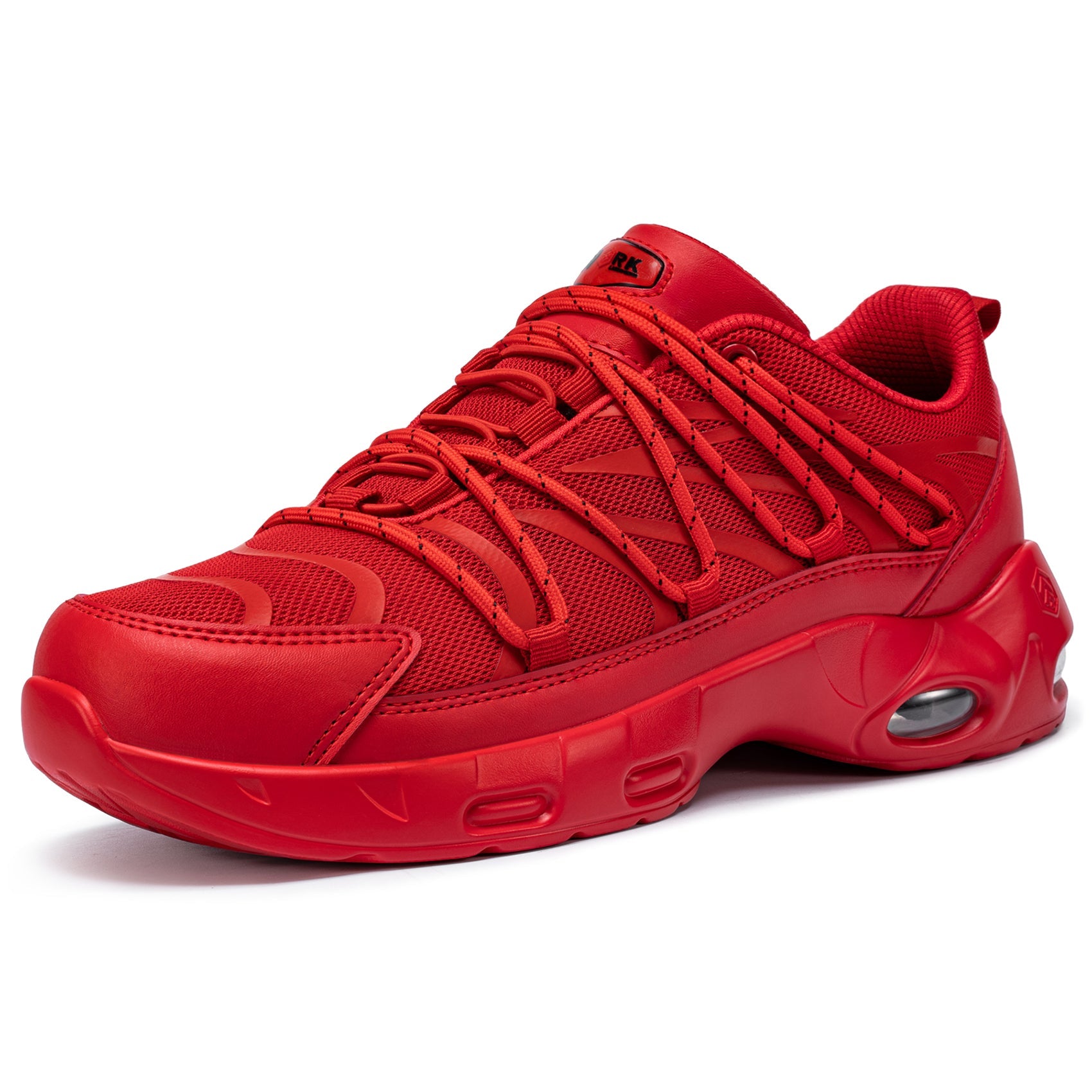 Chaussures de sécurité à embout en acier pour hommes, légères, coussin d'air, colorées, à la mode, lacets détachables, baskets #31327
