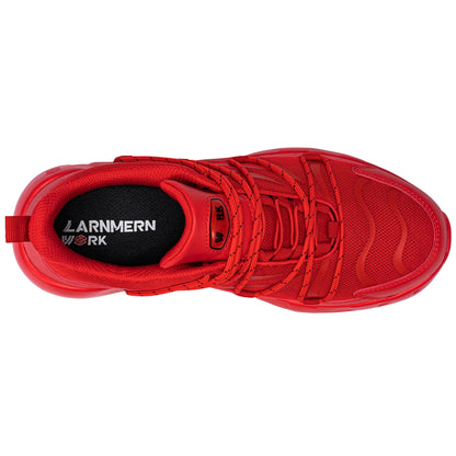 Chaussures de sécurité à embout en acier pour hommes, légères, coussin d'air, colorées, à la mode, lacets détachables, baskets #31327