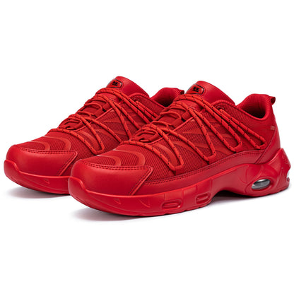 Chaussures de sécurité à embout en acier pour hommes, légères, coussin d'air, colorées, à la mode, lacets détachables, baskets #31327