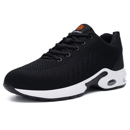 Stahl Kappe Sicherheit Schuhe für Frauen Bequeme Leichte Air Kissen Arbeit Turnschuhe #91859