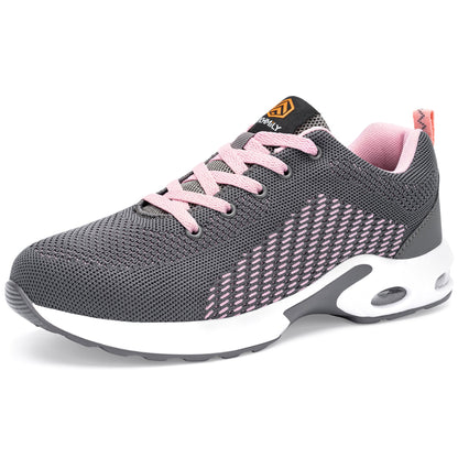 Stahl Kappe Sicherheit Schuhe für Frauen Bequeme Leichte Air Kissen Arbeit Turnschuhe #91859