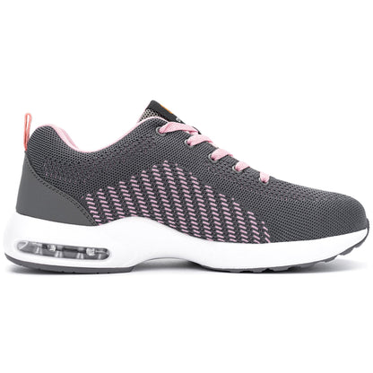 Stahl Kappe Sicherheit Schuhe für Frauen Bequeme Leichte Air Kissen Arbeit Turnschuhe #91859