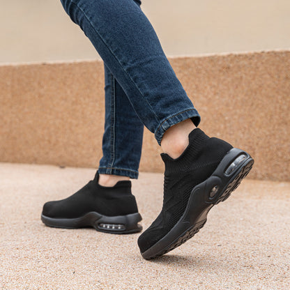 Steel Toe Work Shoes for Women Slip On Lightweight Comfortable Air Cushion Casual Sneakers #21021