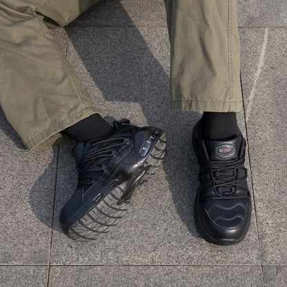 Chaussures de sécurité à embout en acier pour hommes, légères, coussin d'air, colorées, à la mode, lacets détachables, baskets #31327